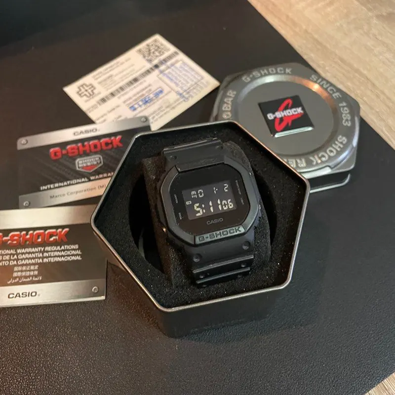 Casio G-Shock 'Solid Colors' Digital Black Dial Men’s Watch- DW-5600UBB-1